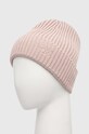 Čepice z vlněné směsi Calvin Klein K60K612033 růžová AW24