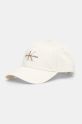 Pamučna kapa sa šiltom Calvin Klein Jeans pamuk bež K60K612317