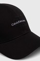 Βαμβακερό καπέλο του μπέιζμπολ Calvin Klein Jeans K60K612317 μαύρο AW24