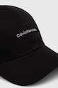 Βαμβακερό καπέλο του μπέιζμπολ Calvin Klein Jeans K60K612317 μαύρο AW24