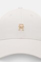 Akcesoria Tommy Hilfiger czapka z daszkiem bawełniana AW0AW16771 biały