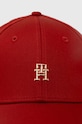 Tommy Hilfiger czapka z daszkiem bawełniana AW0AW16771 czerwony AW24