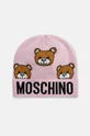 Шерстяная шапка Moschino тонкий розовый M3183.65433