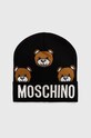 Moschino caciula de lana cu modele negru M3183.65433