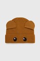 Vlněná čepice Moschino vlna hnědá M5804.60104