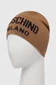 Vlněná čepice Moschino M5802.60016 hnědá AW24