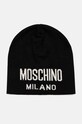 Moschino czapka wełniana wełna czarny M5802.60016