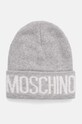 Moschino czapka z domieszką wełny z domieszką wełny szary M5672.60102