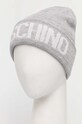 Akcesoria Moschino czapka z domieszką wełny M5672.60102 szary