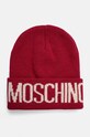 Kapa s dodatkom vune Moschino print crvena M5672.60102