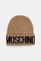 Шапка с вълна Moschino с вълна кафяв M5672.60102
