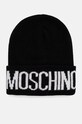 Moschino czapka z domieszką wełny z domieszką wełny czarny M5672.60102
