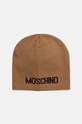 Moschino czapka z domieszką wełny z domieszką wełny brązowy M3132.65294