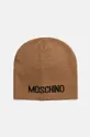 Шапка с примесью шерсти Moschino с добавлением шерсти коричневый M3132.65294