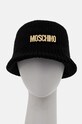 Moschino kapelusz z domieszką wełny z domieszką wełny czarny M3146.65417