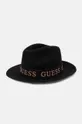 Вълнена капела Guess FEDORA вълна черен AW5162.WOL03