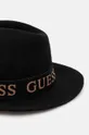 Μάλλινο καπέλο Guess FEDORA AW5162.WOL03 μαύρο AW24