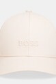 BOSS czapka z daszkiem bawełniana 50519889 beżowy AA00