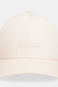 BOSS czapka z daszkiem bawełniana 50519889 beżowy AA00
