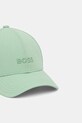Bavlněná baseballová čepice BOSS 50519889 zelená SS25