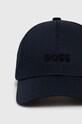 Бавовняна бейсболка BOSS 50519889 темно-синій SS25