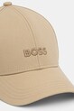 Bavlněná baseballová čepice BOSS 50519889 béžová SS25