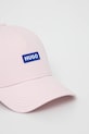 Βαμβακερό καπέλο του μπέιζμπολ Hugo Blue 50522023 ροζ SS25