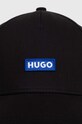 HUGO Blue czapka z daszkiem bawełniana Alyce 50522023 czarny SS25