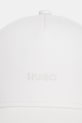 HUGO czapka z daszkiem bawełniana Cara 50519255 biały SS26