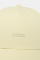 HUGO czapka z daszkiem bawełniana Cara 50519255 żółty SS26