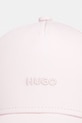 HUGO czapka z daszkiem bawełniana Cara 50519255 różowy SS26