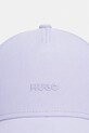 Bavlněná baseballová čepice HUGO Cara 50519255 fialová SS26