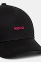 Bavlněná baseballová čepice HUGO 50519255 černá SS25