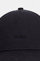HUGO czapka z daszkiem bawełniana Cara 50519255 czarny SS26