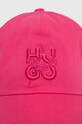 Βαμβακερό καπέλο του μπέιζμπολ HUGO 50519271 ροζ AW24