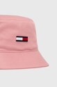 Tommy Jeans palarie din bumbac AW0AW16381 roz AW24