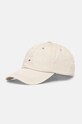 Tommy Jeans șapcă de baseball din bumbac bumbac bej AW0AW16868