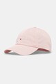 Tommy Jeans șapcă de baseball din bumbac bumbac roz AW0AW16868