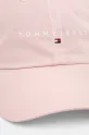 Tommy Jeans czapka z daszkiem bawełniana AW0AW16868 różowy SS25