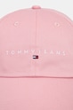 Bavlněná baseballová čepice Tommy Jeans AW0AW16868 růžová AW25