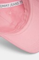 Bavlněná baseballová čepice Tommy Jeans růžová AW0AW16868