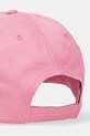 Akcesoria Tommy Jeans czapka z daszkiem bawełniana AW0AW16868 różowy