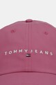 Tommy Jeans czapka z daszkiem bawełniana AW0AW16868 różowy SS26