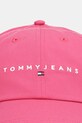 Bavlněná baseballová čepice Tommy Jeans AW0AW16868 růžová AW25