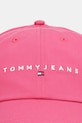 Бавовняна бейсболка Tommy Jeans AW0AW16868 рожевий AW25
