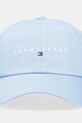 Бавовняна бейсболка Tommy Jeans AW0AW16868 блакитний SS25