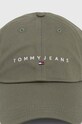 Аксесуари Бавовняна бейсболка Tommy Jeans AW0AW16868 зелений