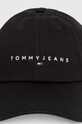 Аксесуари Бавовняна бейсболка Tommy Jeans AW0AW16868 чорний