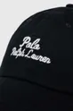 Бавовняна бейсболка Polo Ralph Lauren 211954882 чорний AW24