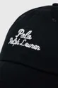 Βαμβακερό καπέλο του μπέιζμπολ Polo Ralph Lauren 211954882 μαύρο AW24